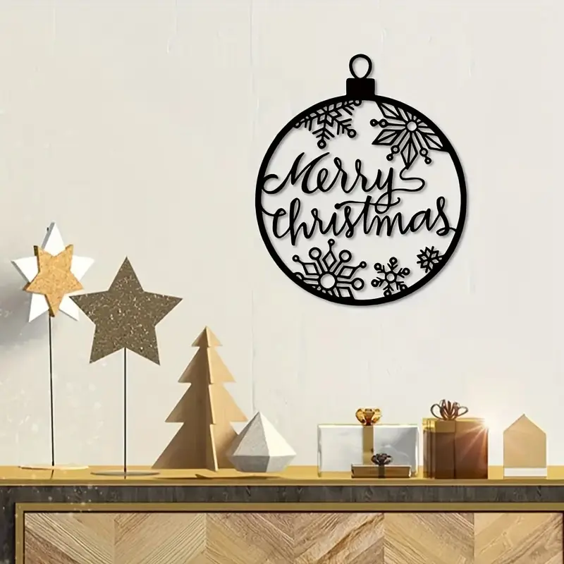 1pc merry christmas ornaments decoration metal christmas - Temu
