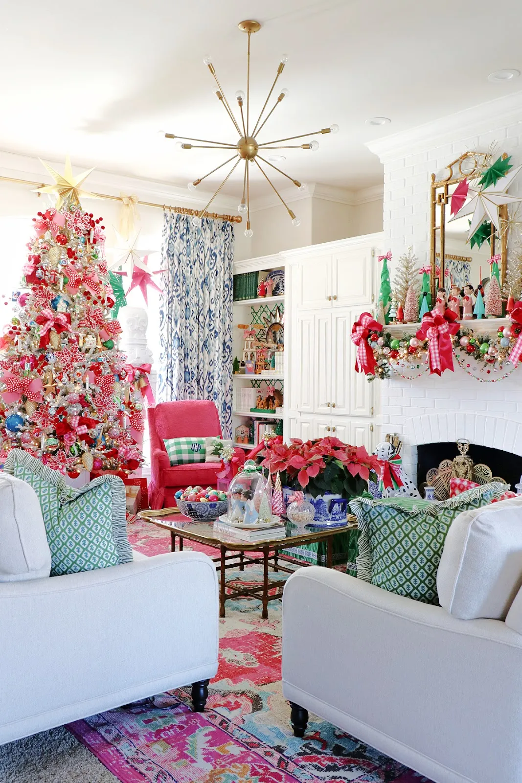 2024 CHRISTMAS HOME TOUR || LIVING ROOM AND CHRISTMAS TREE | Dimples and  Tangles