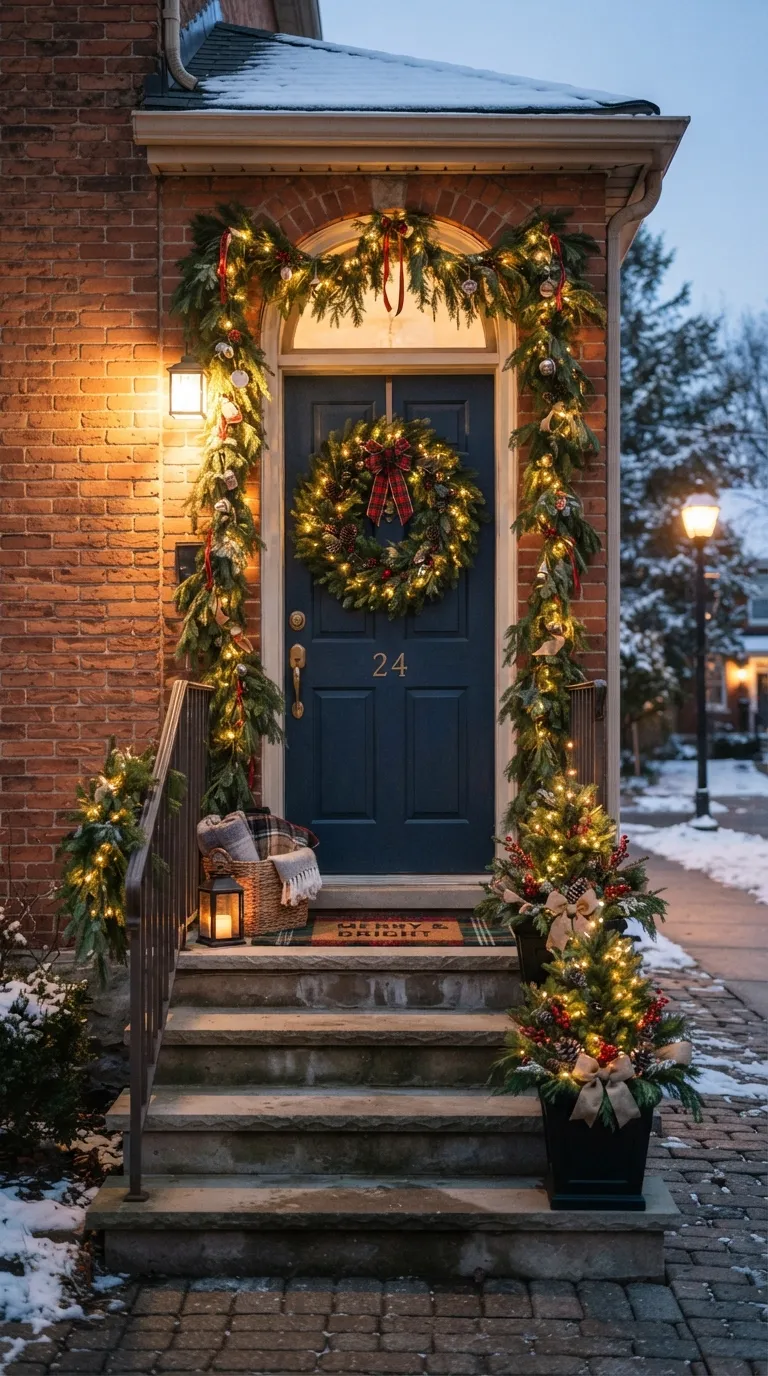 25 Christmas Front Porch Decorating Ideas On A Budget That Wow Neighbours Without Breaking $50 - Zinnie's Apron