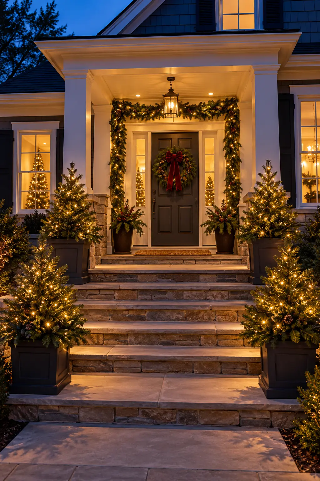 27 Beautiful Christmas Front Porch Ideas to Make Your Home Shine