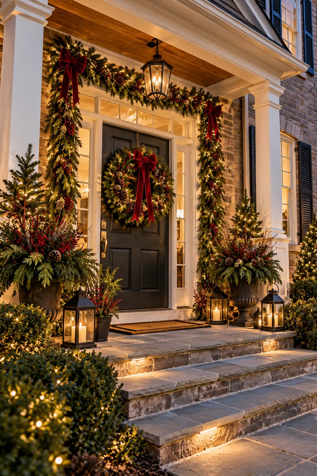 27 Beautiful Christmas Front Porch Ideas to Make Your Home Shine