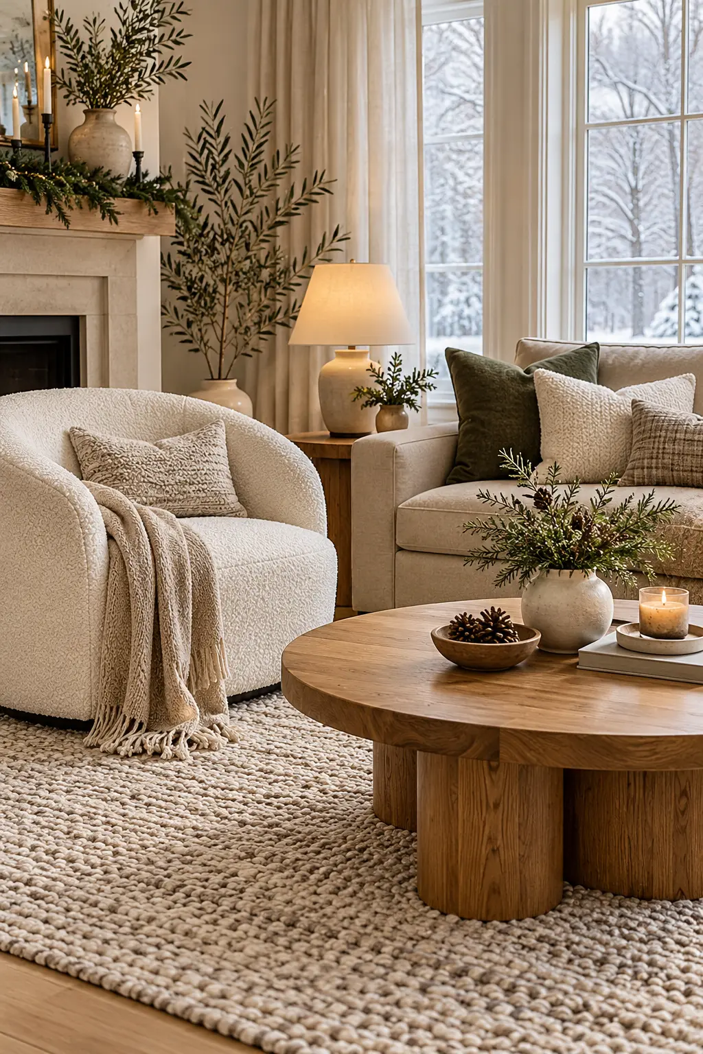30 Beautiful Winter Living Room Ideas for a Cozy Seasonal Refresh