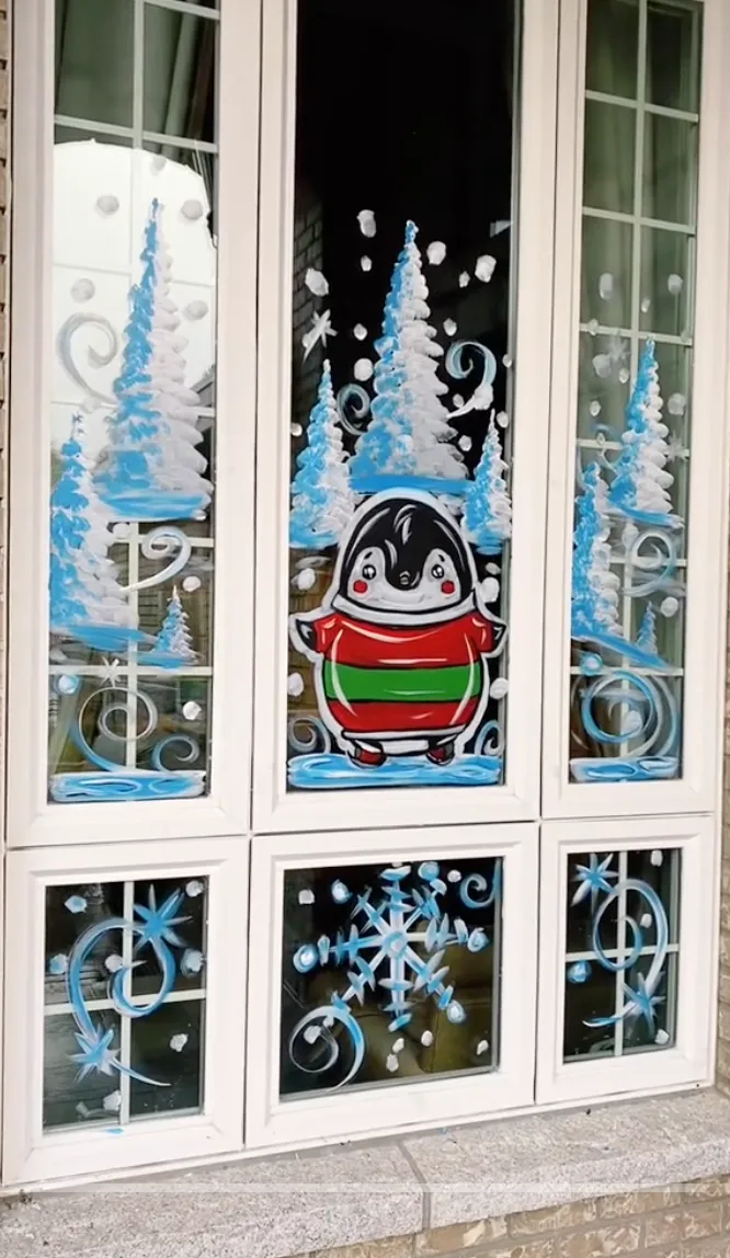 30 Christmas Window Painting Ideas + Easy Tips