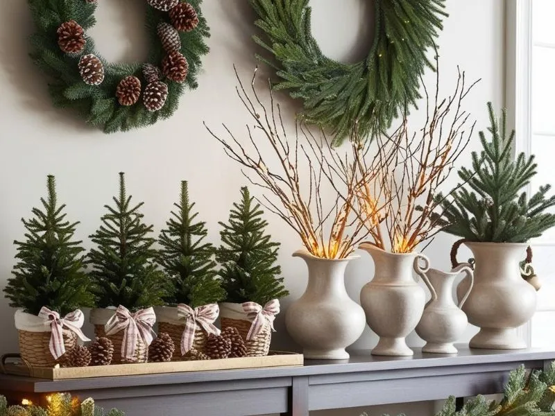 30+ Creative Ideas for Decorating Console Table for Christmas - Hirosart