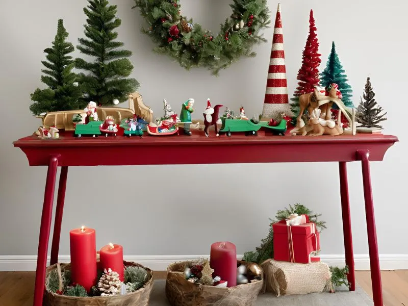 30+ Creative Ideas for Decorating Console Table for Christmas - Hirosart
