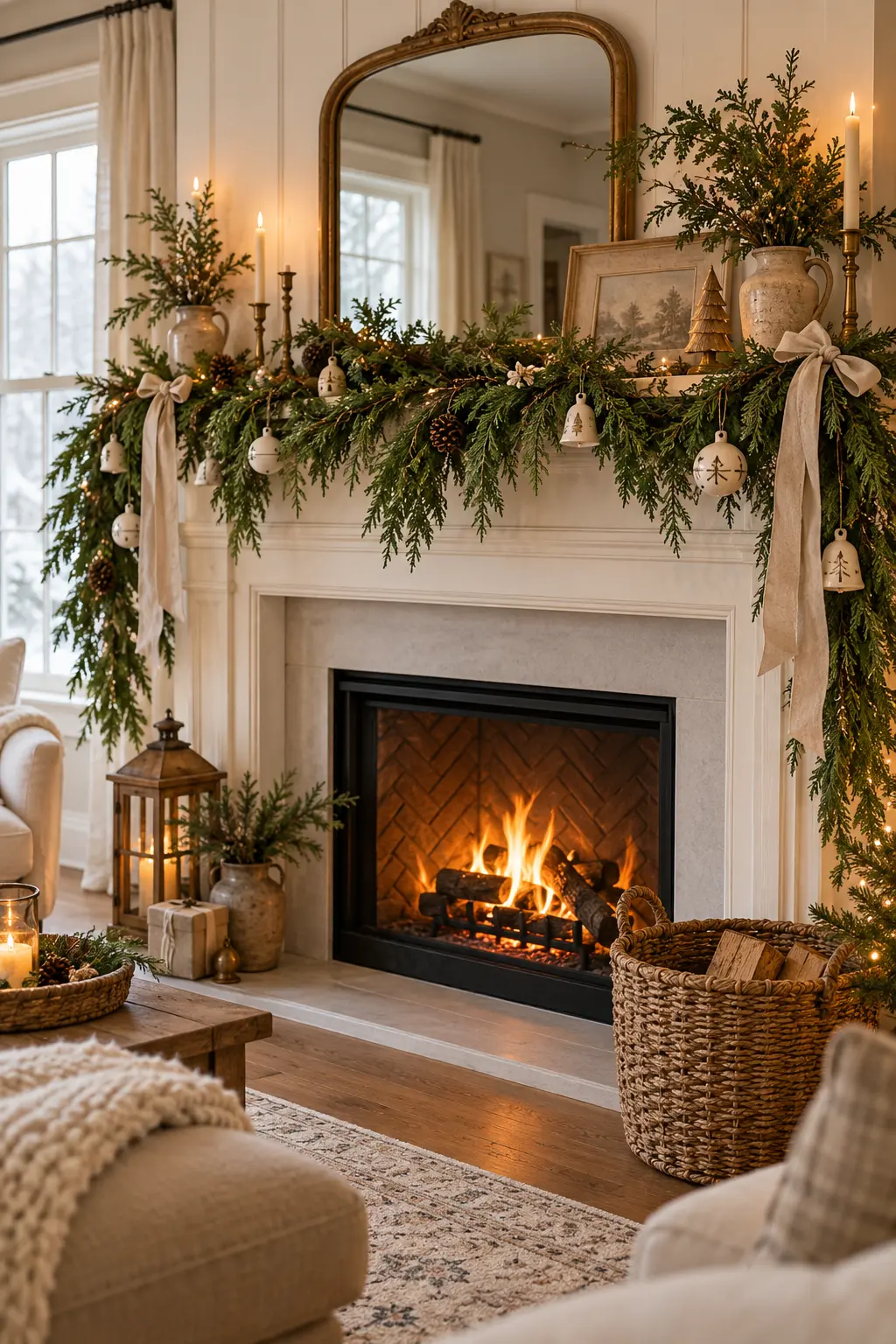 33 Elegant Christmas Mantel Decor Ideas for a Timeless Holiday Look