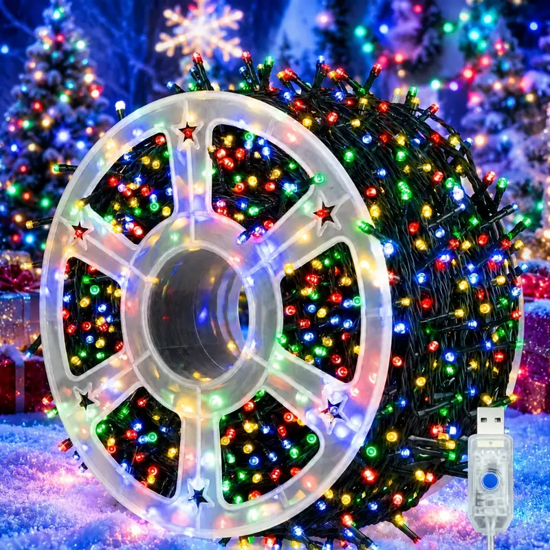420/340/280/200 LED Christmas String Lights,  50.0meter/40.0meter/30.0meter/20.0meter Fairy String Lights, 8 Lighting *  Indoor Outdoor Decoration for Bedroom Halloween Christmas Tree Party  Wedding .