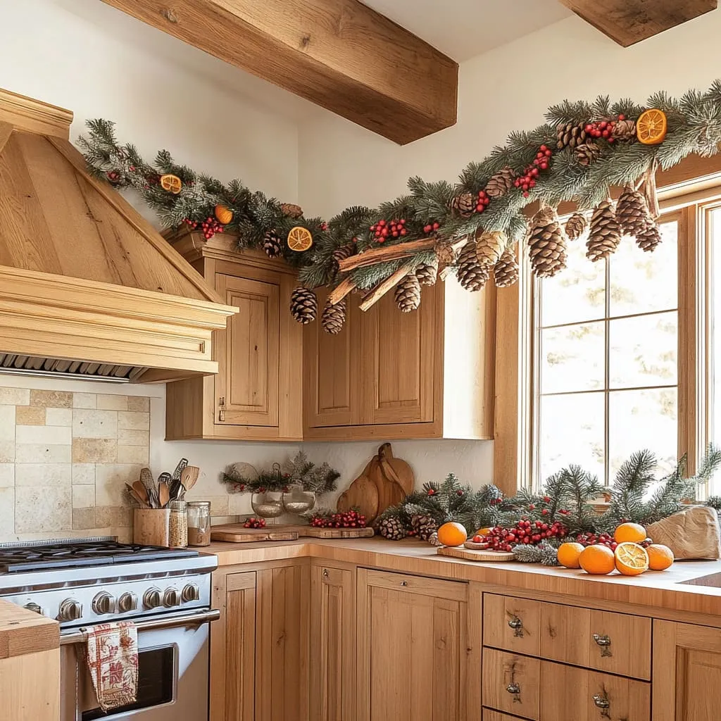 45 Christmas Decorating Ideas for Above Kitchen Cupboards