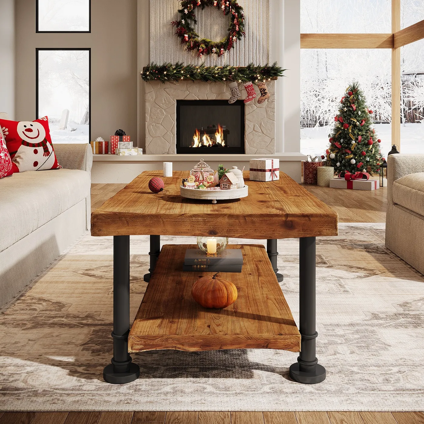 47.2 Wood Coffee Table / Living Room Table
