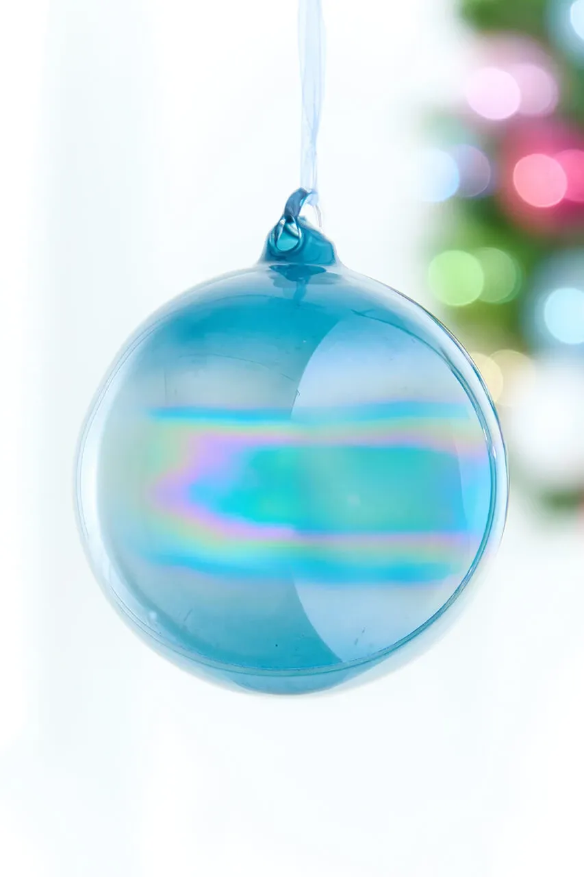 5' Iridescent Blue Ball Ornament - Decorator's Warehouse