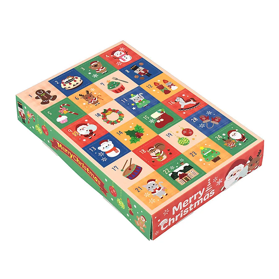 5 Pieces 24 Grid Advent Calendar Boxes DIY Empty Boxes for Holiday Christmas Party Favors
