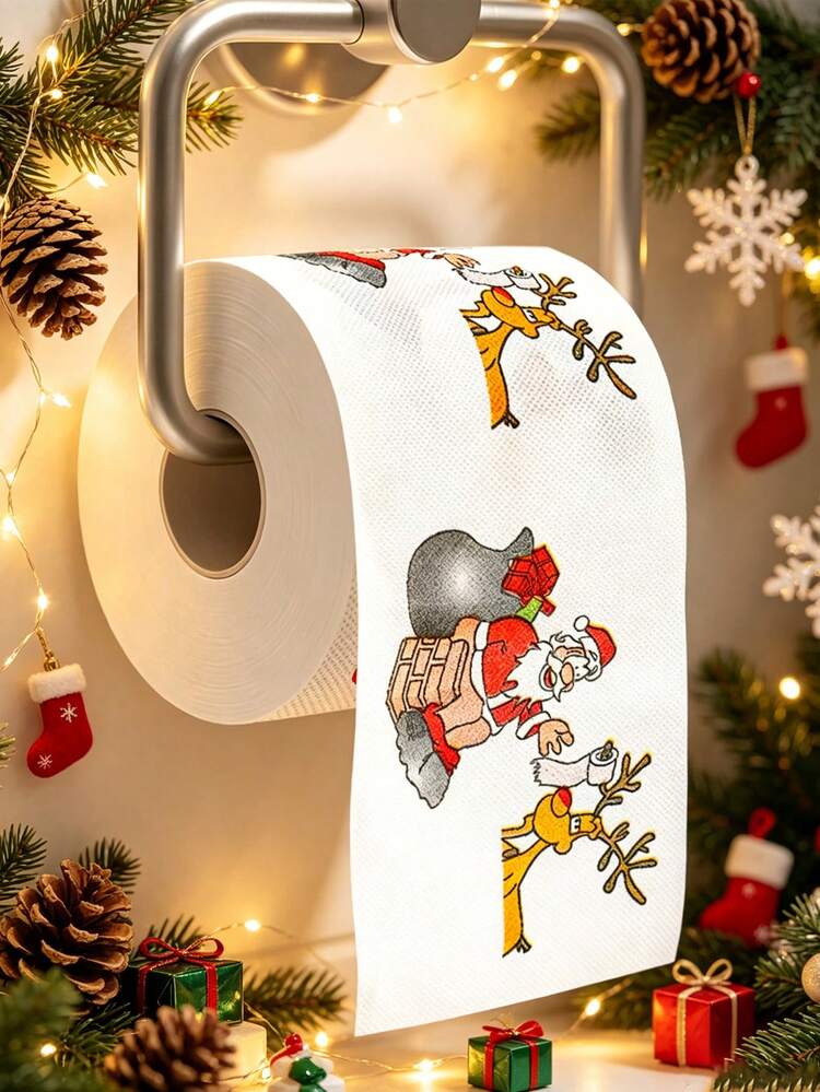 5/1 Roll Christmas Toilet Paper With Reindeer Pattern, Cute Decorative  Christmas Bathroom Tissue, Fun Holiday Christmas Bathroom Decor, Holiday  Guest Napkins, Merry Christmas, Christmas Party ...