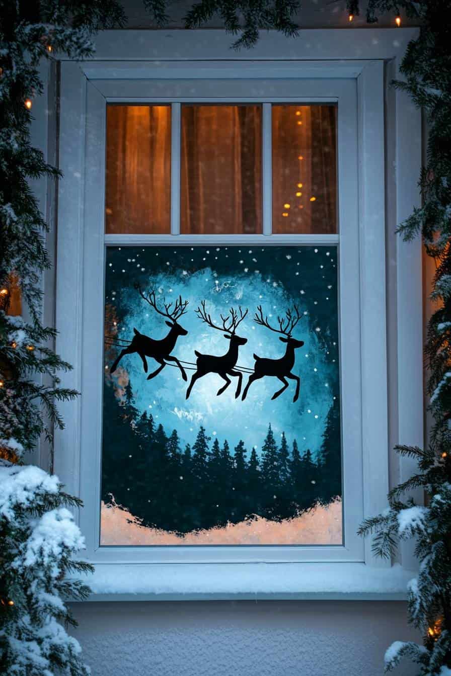 64 Christmas Window Painting Ideas To Brighten Your Holidays