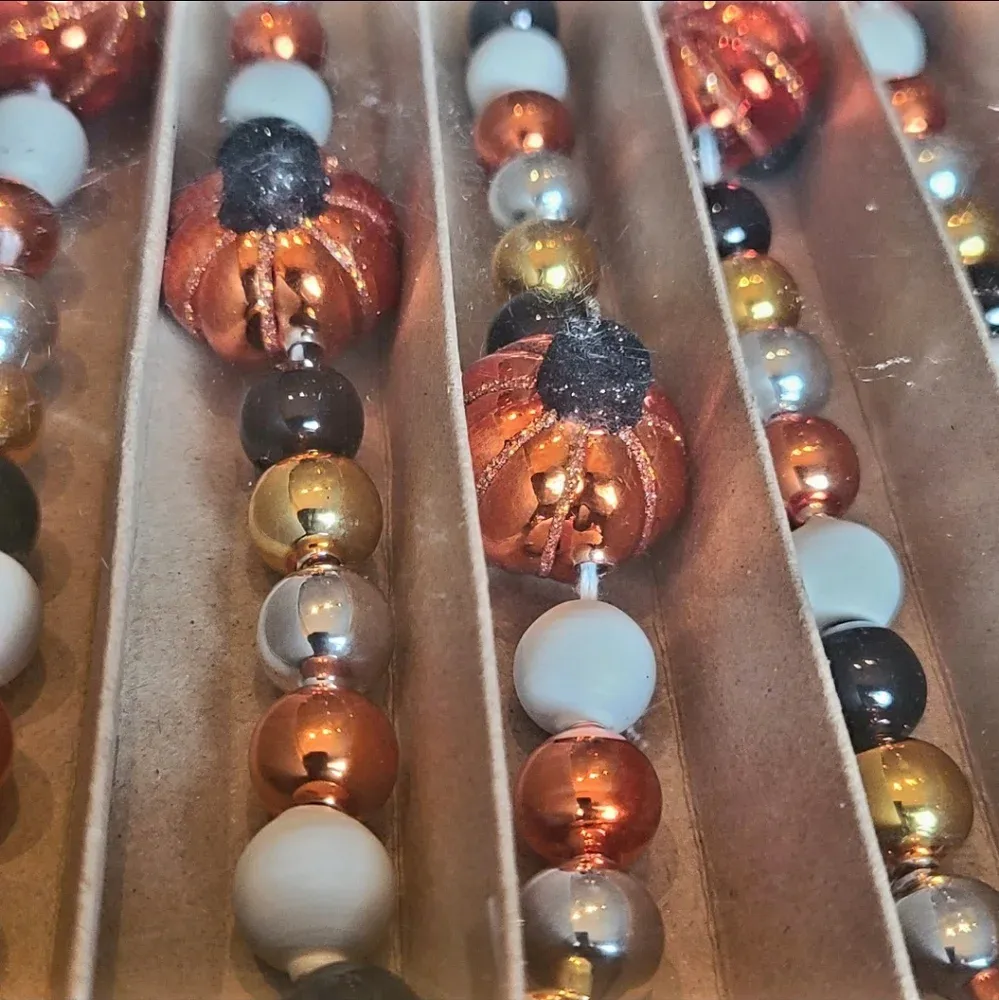 7ft Radko Shiny Brite Vintage / Retro Style Glass Pumpkin Halloween Tree  Garland ptaufiqphotography.com