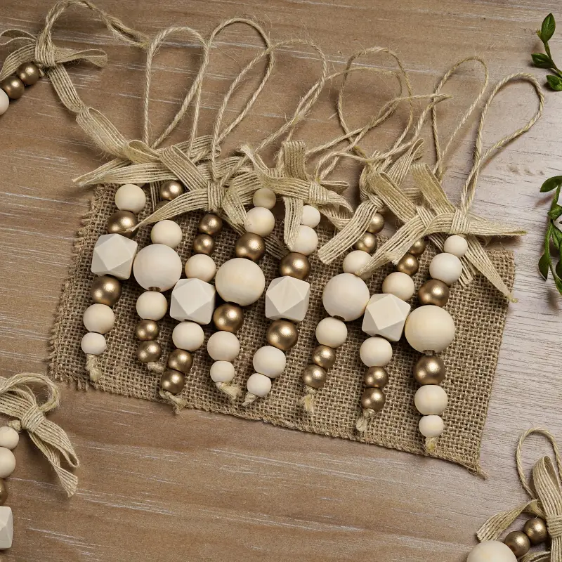 8 12pcs bohemian style wooden bead christmas tree ornaments - Temu Mauritius
