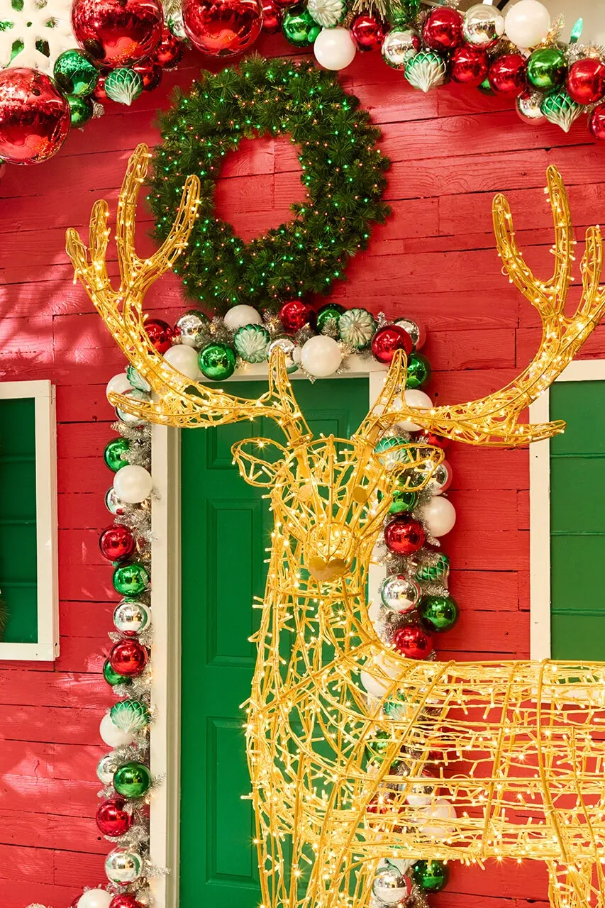 8' Giant Golden Reindeer