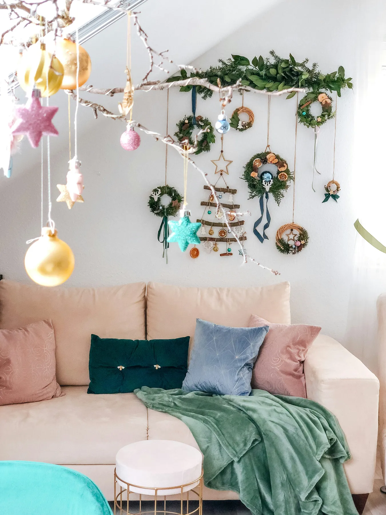 a living room filled with furniture and decorations