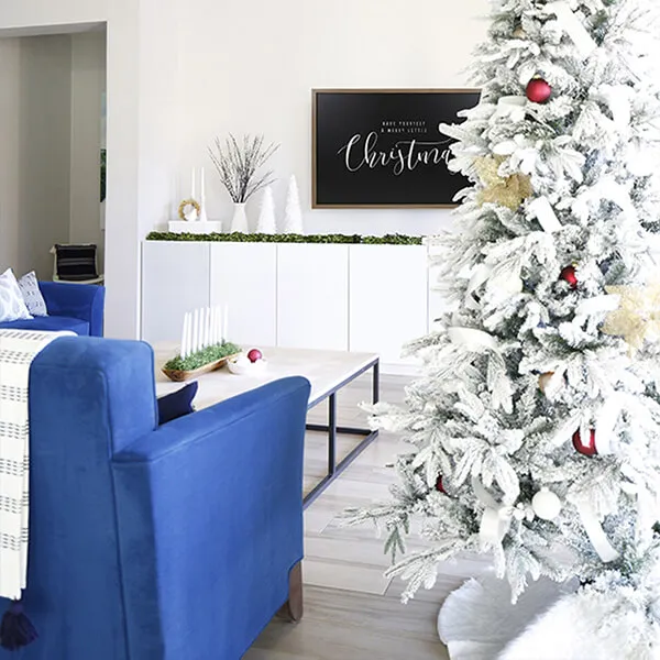 A Modern Winter Wonderland Christmas Home Tour – With A Touch of Burgundy