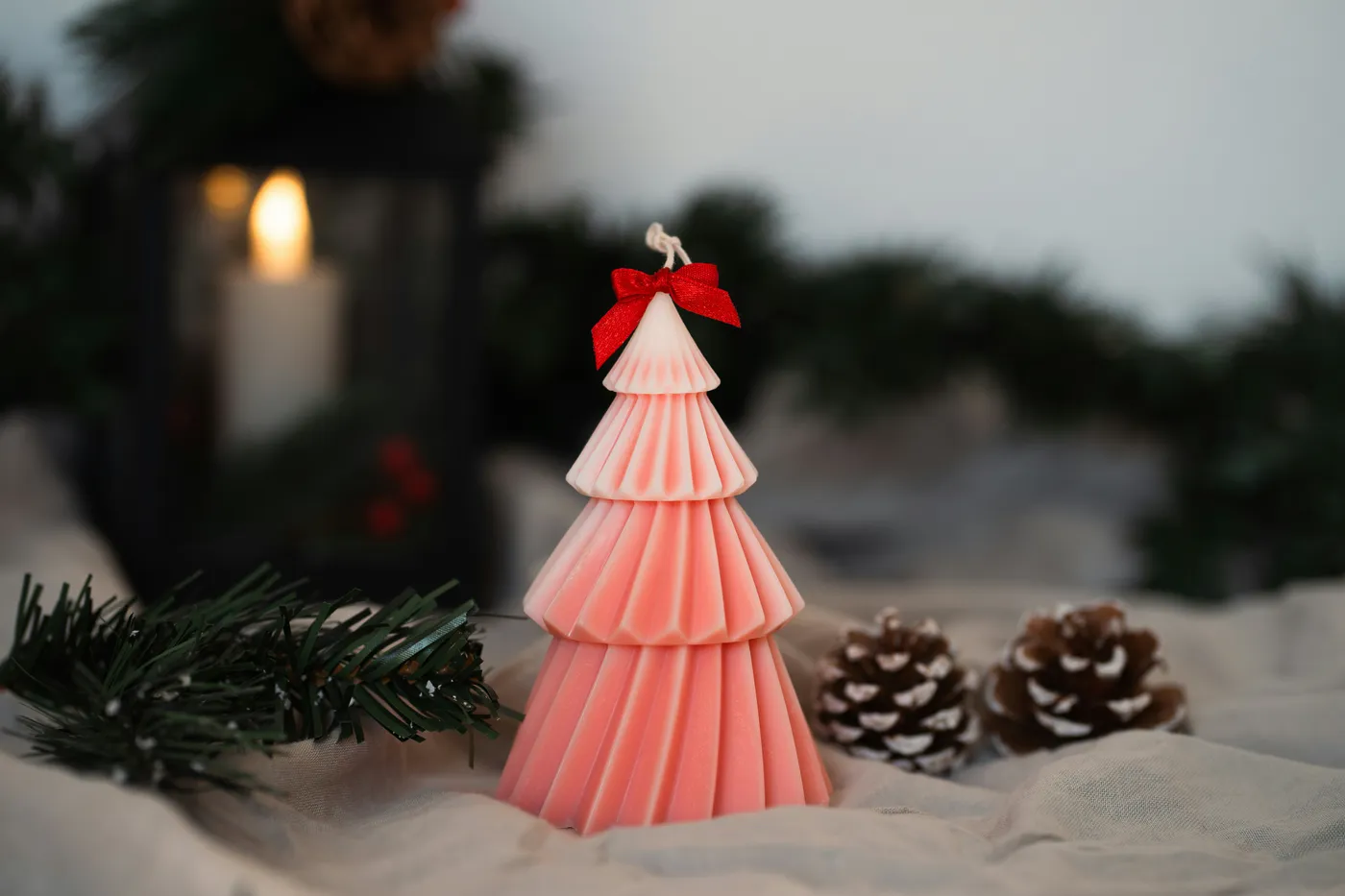 A small christmas tree made out of folded paper