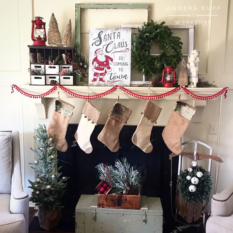 AR Workshop Holiday Wood Signs and A Rustic Christmas Mantle - AR Workshop