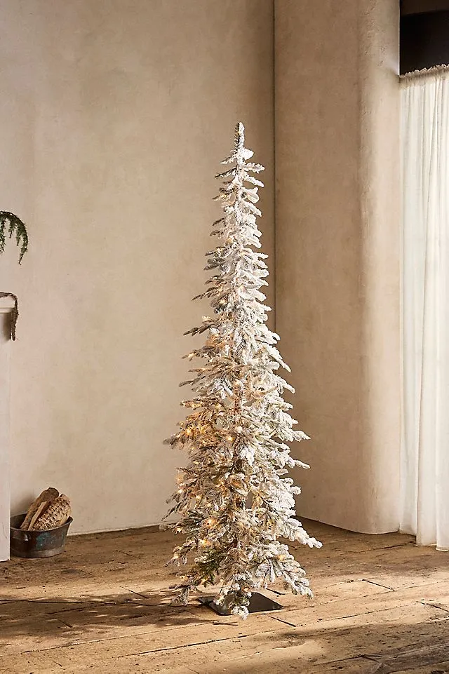 Artificial Flocked Pre-Lit Alpine Fir | Terrain
