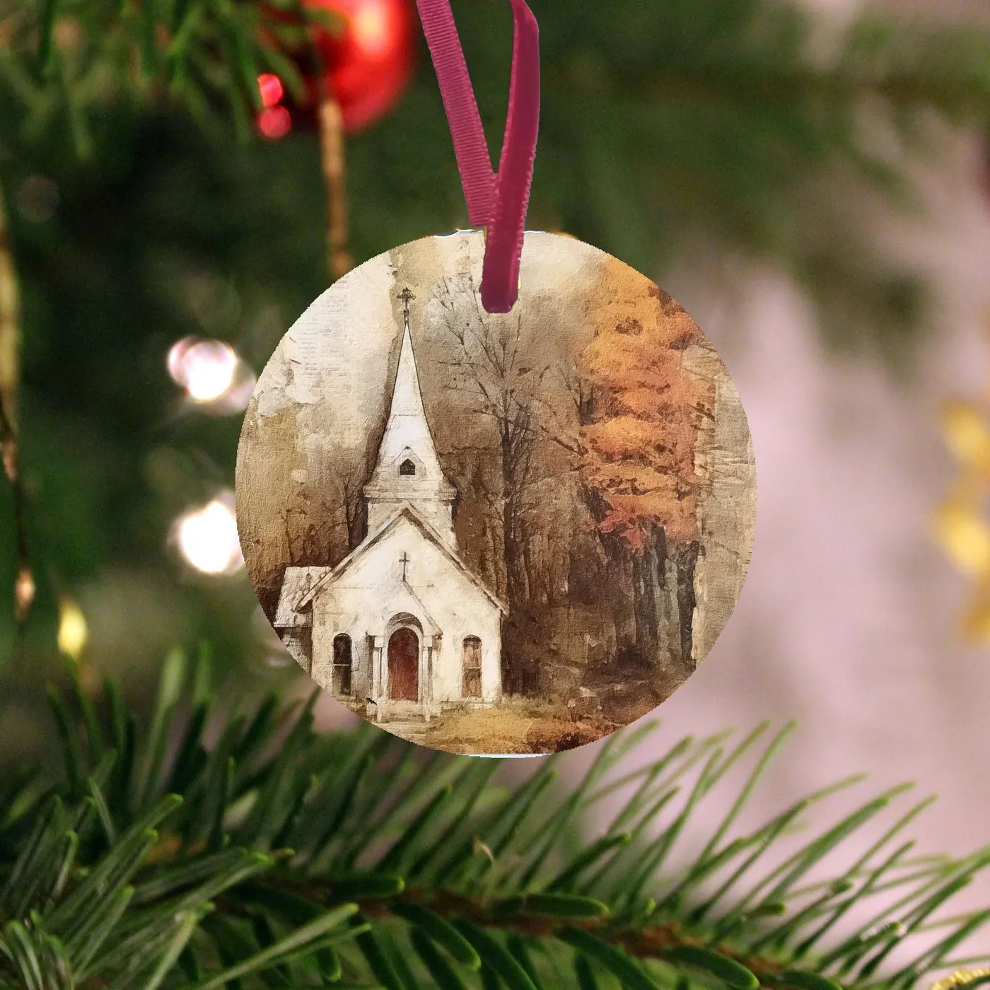 Autumn Church 6 - Ornament