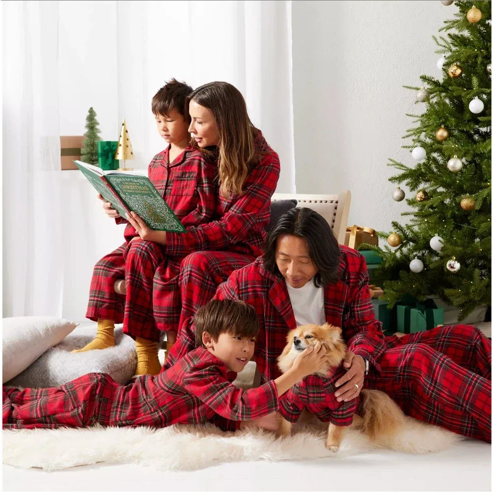 Bee & Willow | Pajamas | Bee Willow Kids Holiday Red Tartan Plaid Pajama 2  Piece Set Classic Unisex Nwt | Poshmark