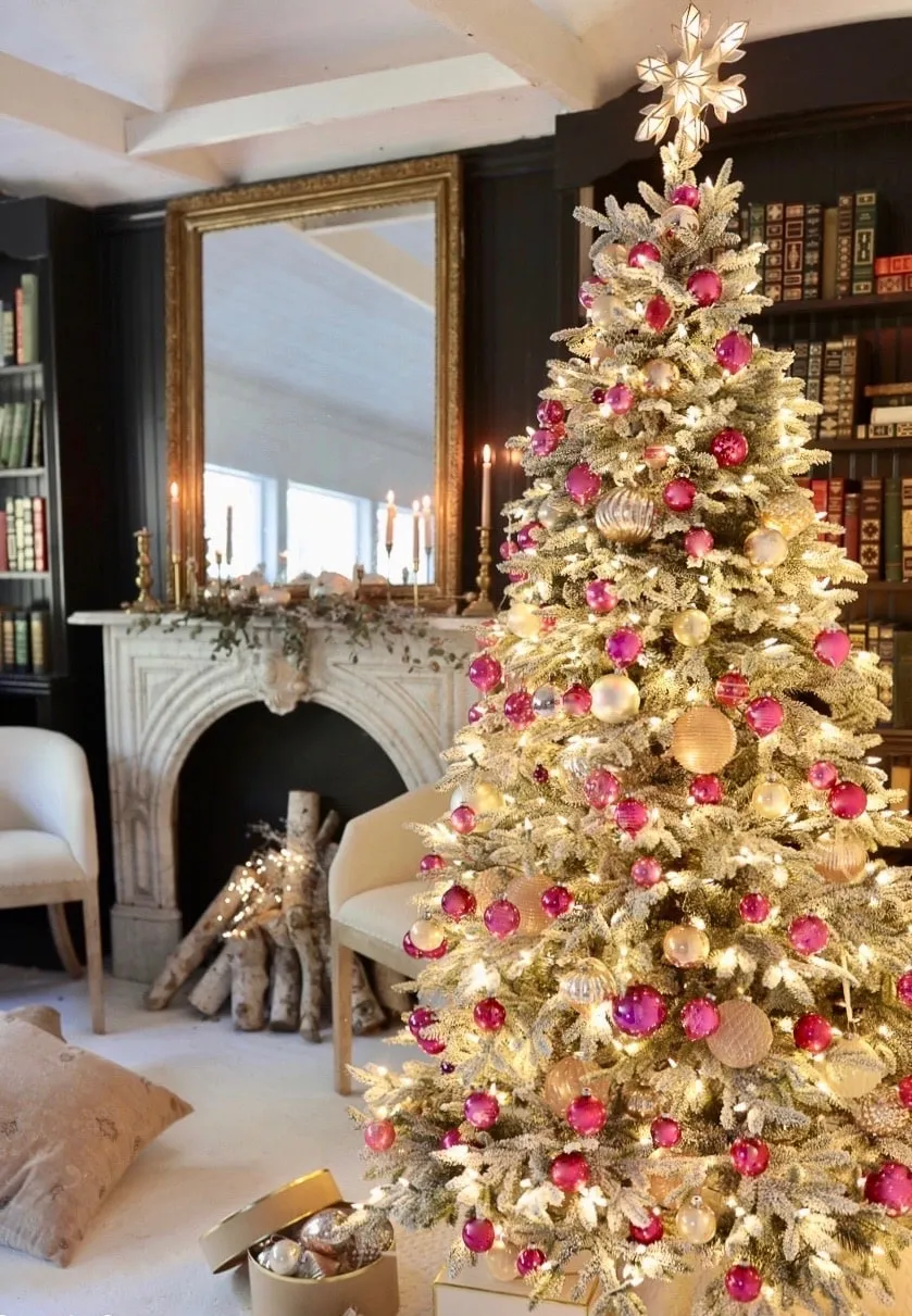 Bewitching Beauteous 30 Ft Christmas Tree with Pink & Silver