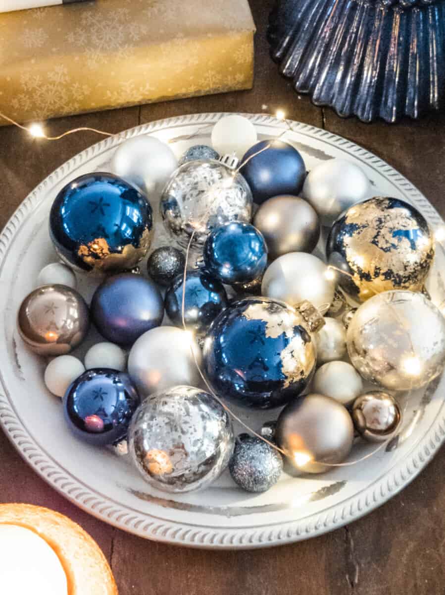 Blue and Gold Christmas Decorations -