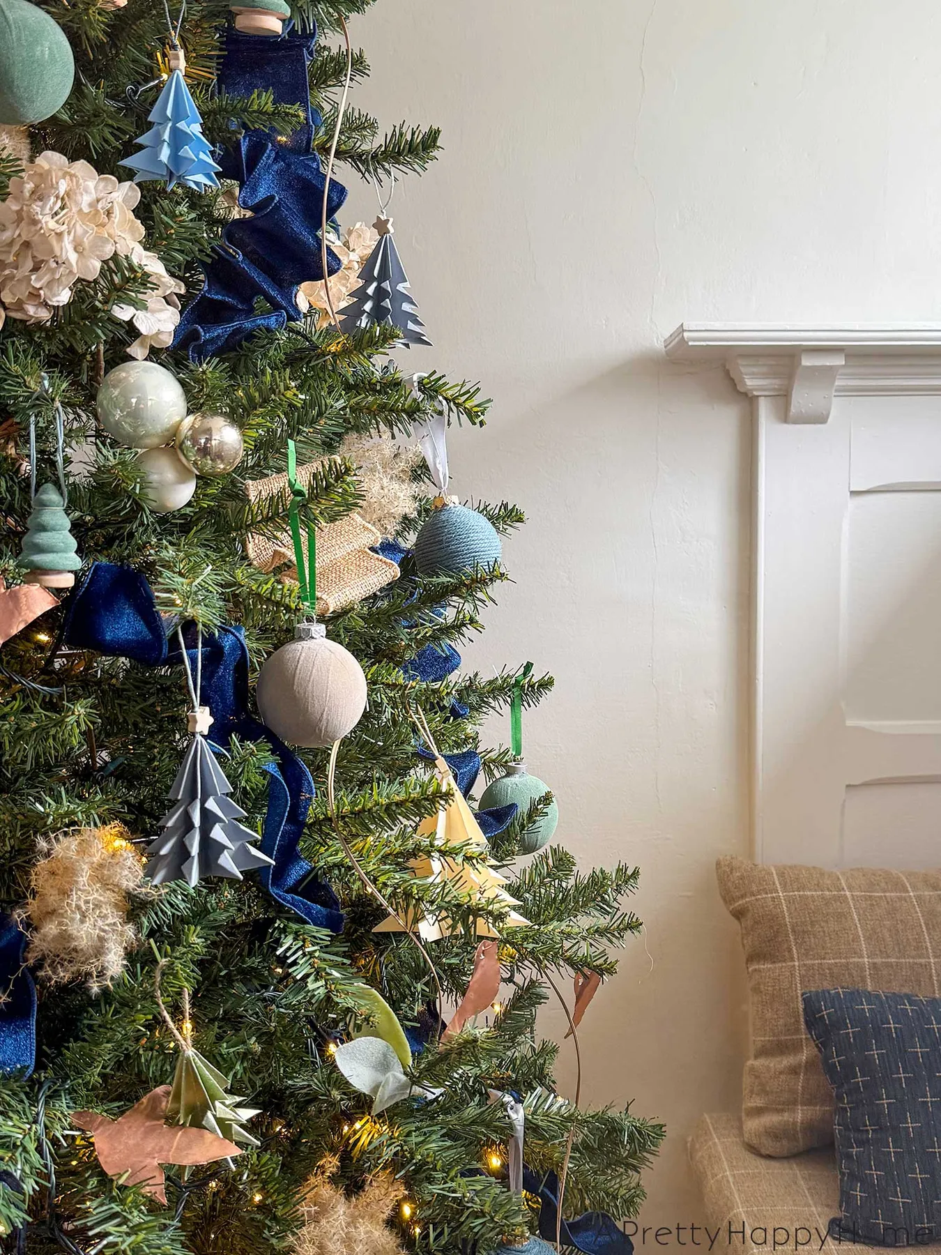 Blue and Metallic Christmas Tree – A Pretty Happy Home