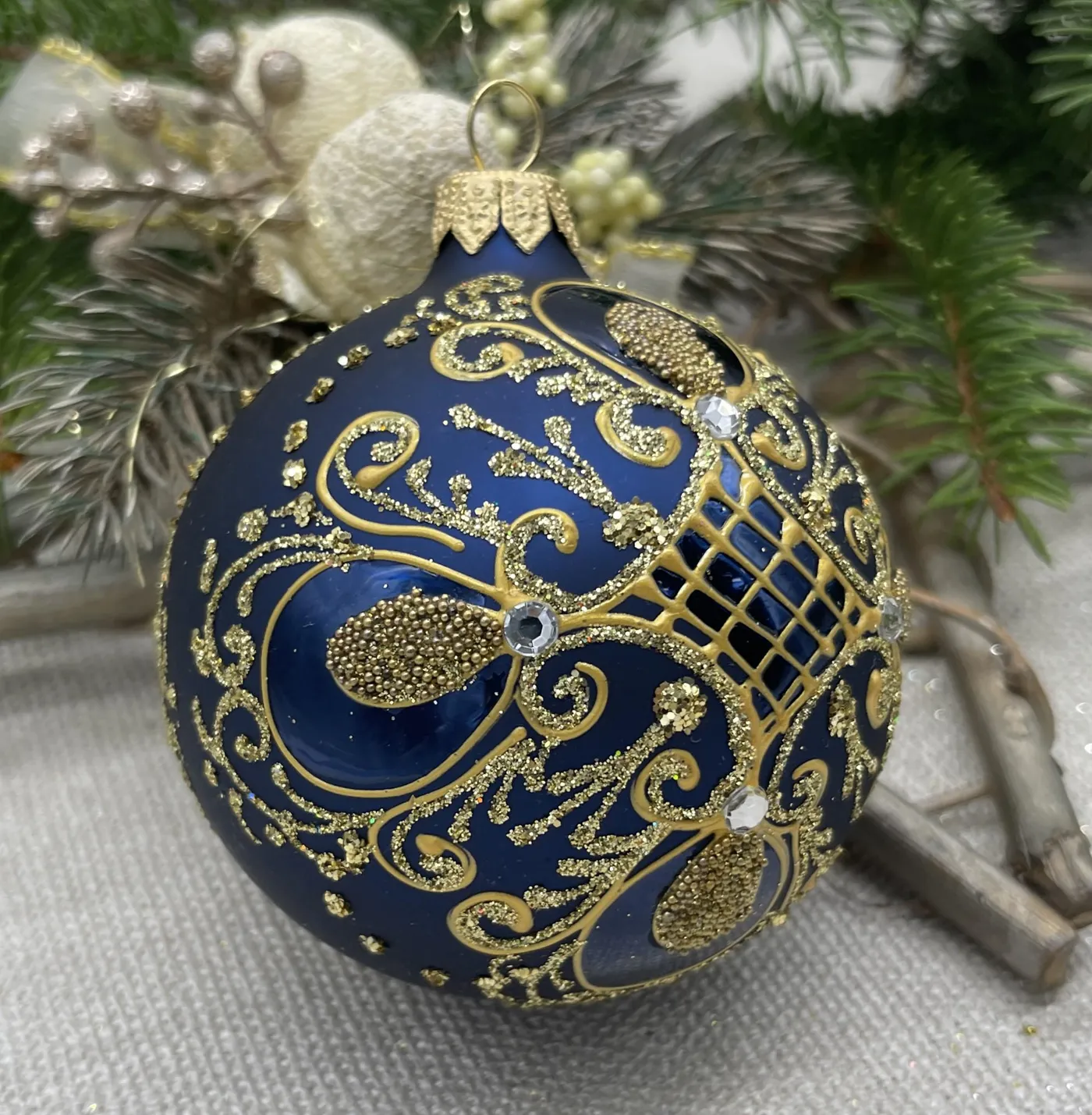 Blue Christmas Ornament Glass Art Glass Blue Handmade Ornaments Handmade  Blue Glass Christmas Ornament – Elegant Christmas Decor 2025– Luxury  Holiday Tree Decoration – Vintage Style Bauble UK