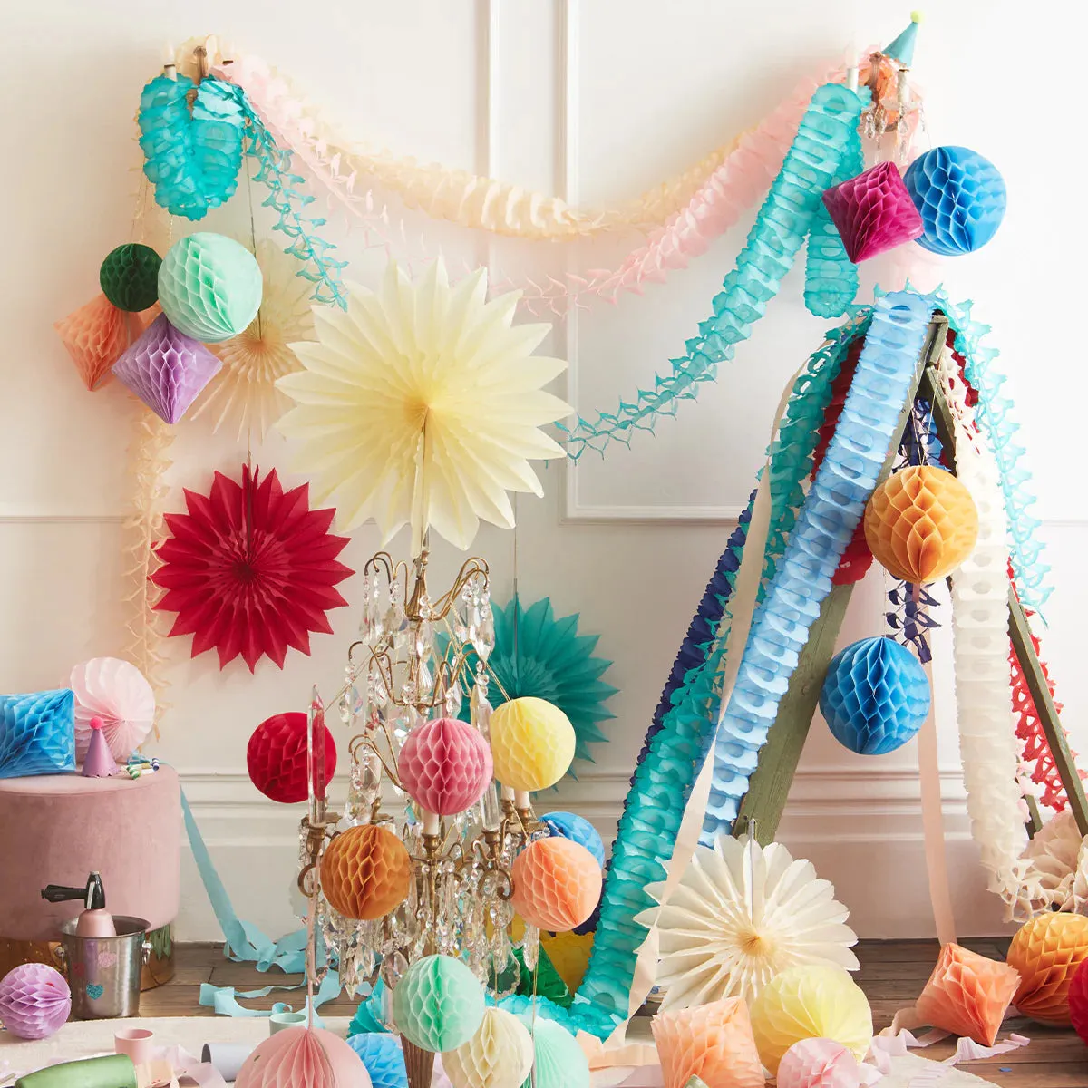 Blue Honeycomb Garlands – Partyloving