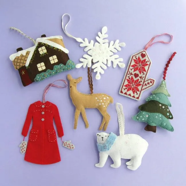 Bugs and Fishes by Lupin: My Current Project: Sewing Felt Christmas Ornaments