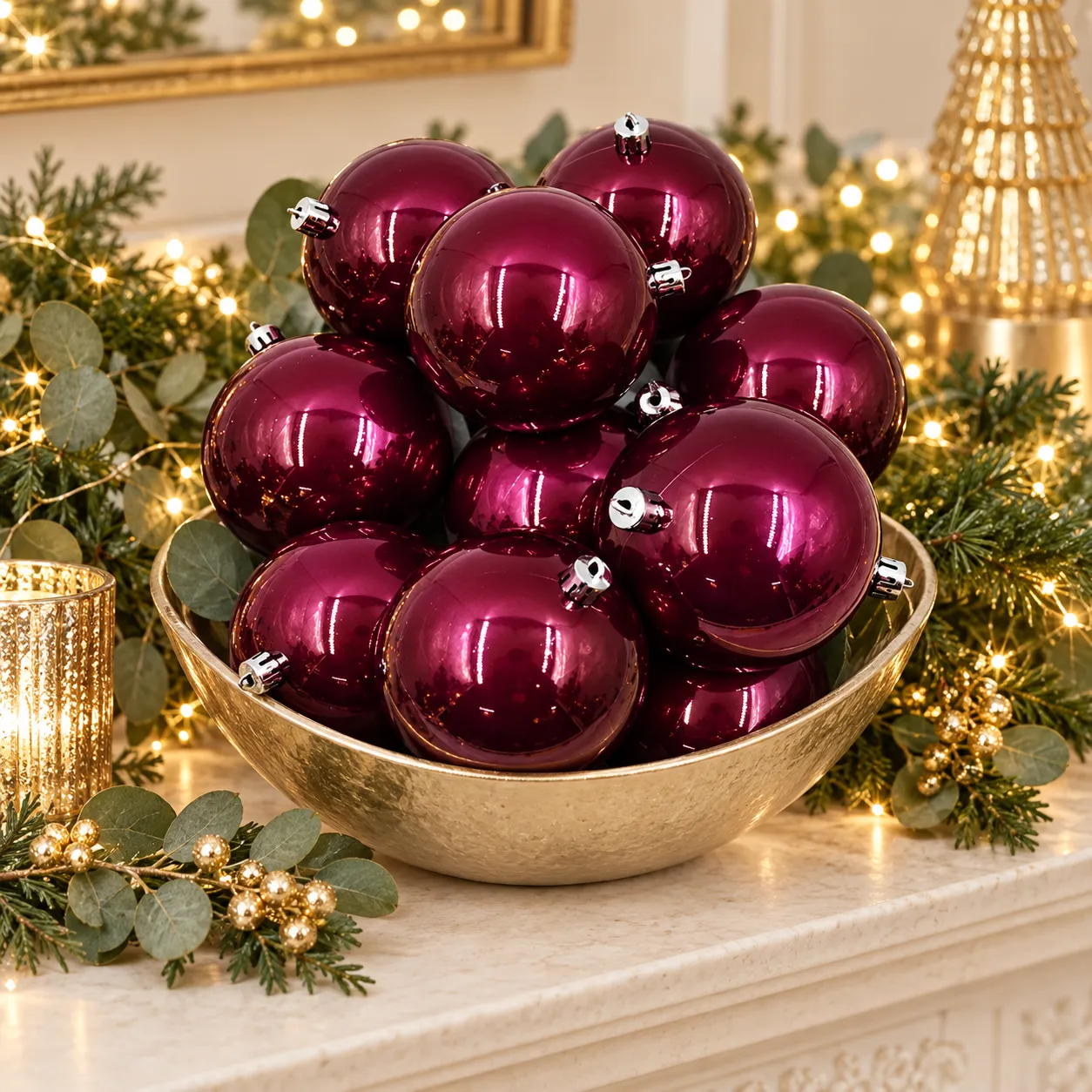 Burgandy Christmas Baubles Australia | Amazing Christmas