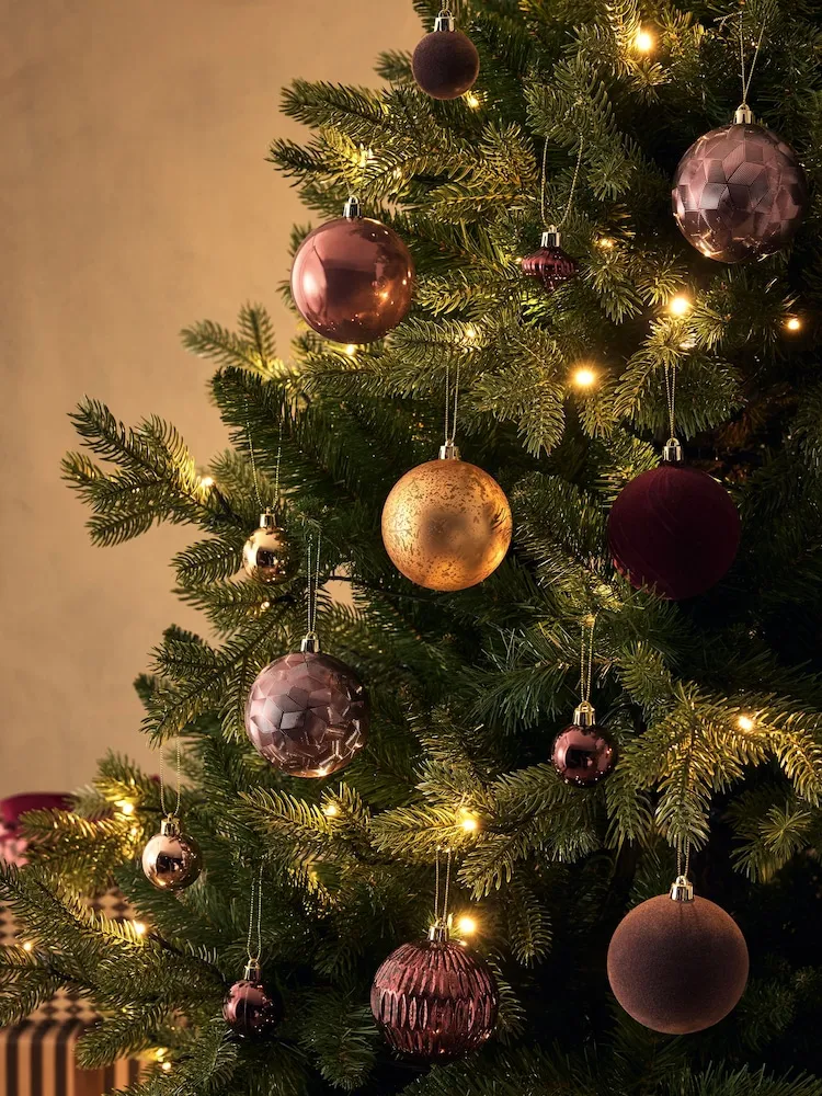 Buy 50 Pack Berry Metallic Shatterproof Christmas Baubles from the Next UK  online shop