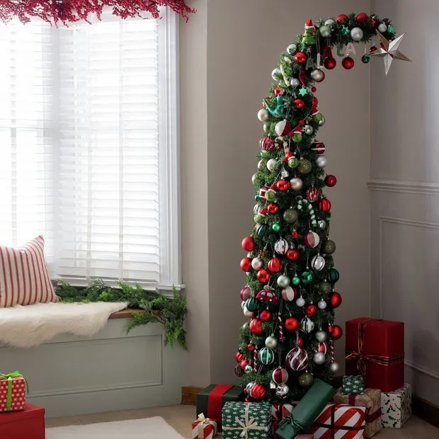 Buy Argos Home 6ft Curved Top Slim Christmas Tree | Christmas trees | Argos