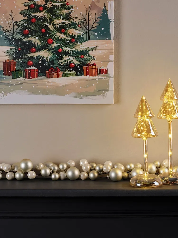 Buy Decoris Pearl White Shatterproof 180cm Christmas Bauble Garland from Next Georgia