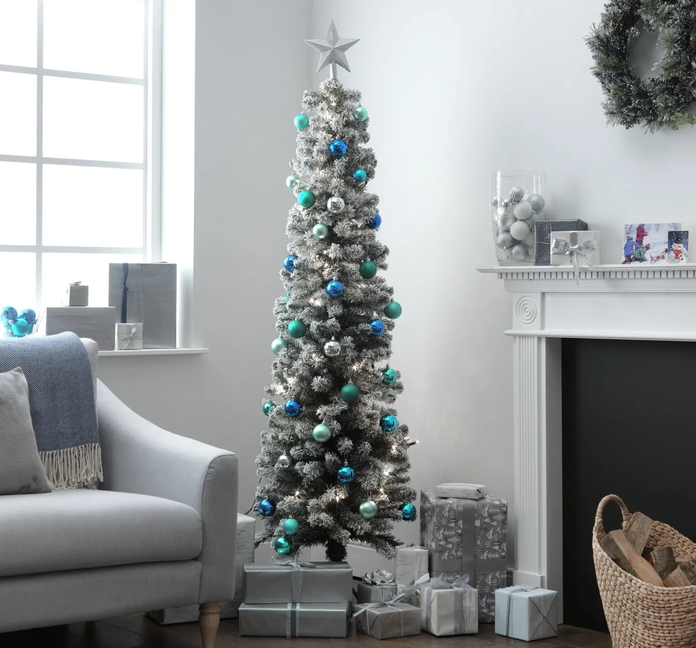 Buy Habitat 6ft Snow Tipped Pencil Christmas Tree | Christmas trees | Argos