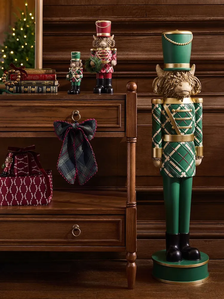Buy Red/Green Hamish Nutcracker Christmas Ornament from Next USA
