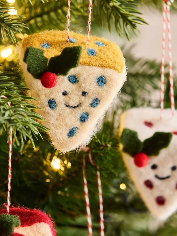 Buy Set of 4 Cheese Felt Christmas Baubles from the Next UK online shop