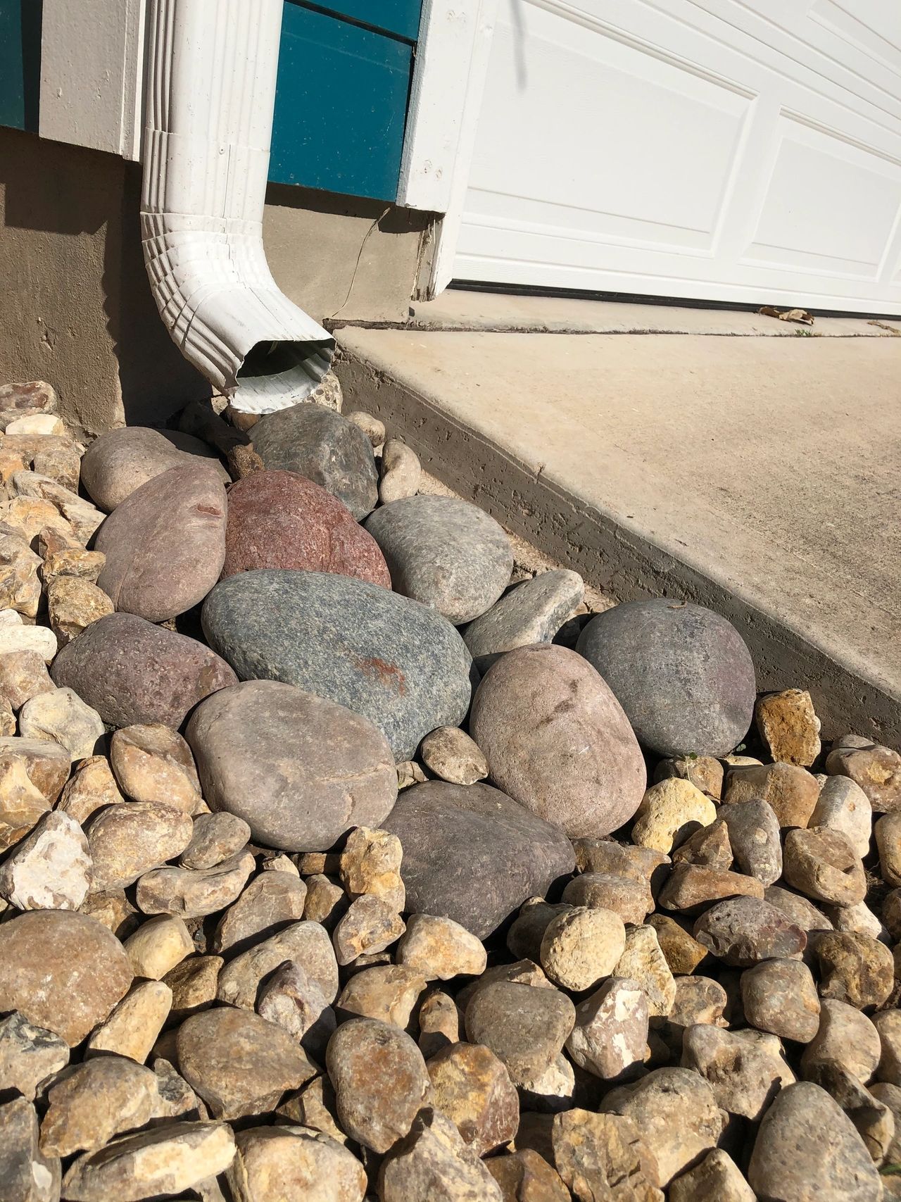 Central Texas Rain Water Downspout Splash Block Alternative