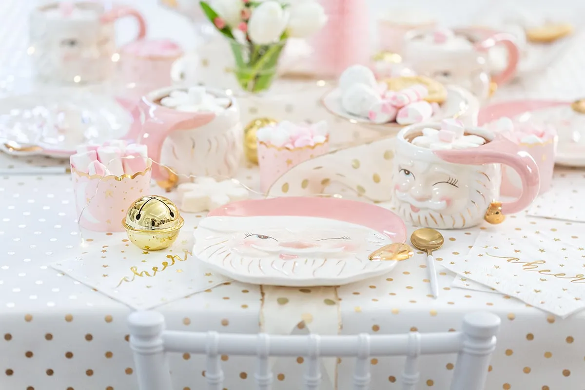 Children's Pink Santa Christmas Table - Pizzazzerie