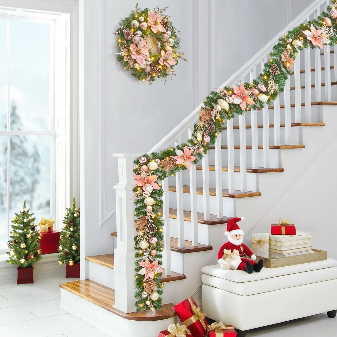 Christmas Decoration Battery LED Indoor Garlands Lights Cagogo Under $5  Christmas Garland Lights, Christmas LED Light