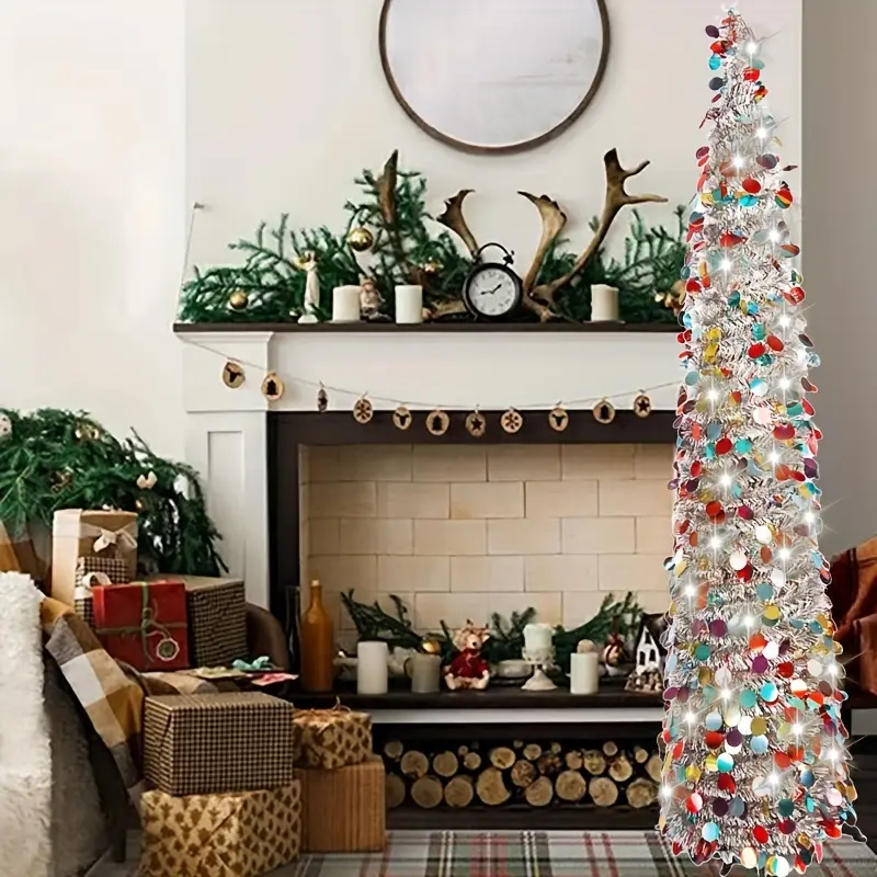 christmas family indoor decoration silvery pencil folding - Temu Bahrain