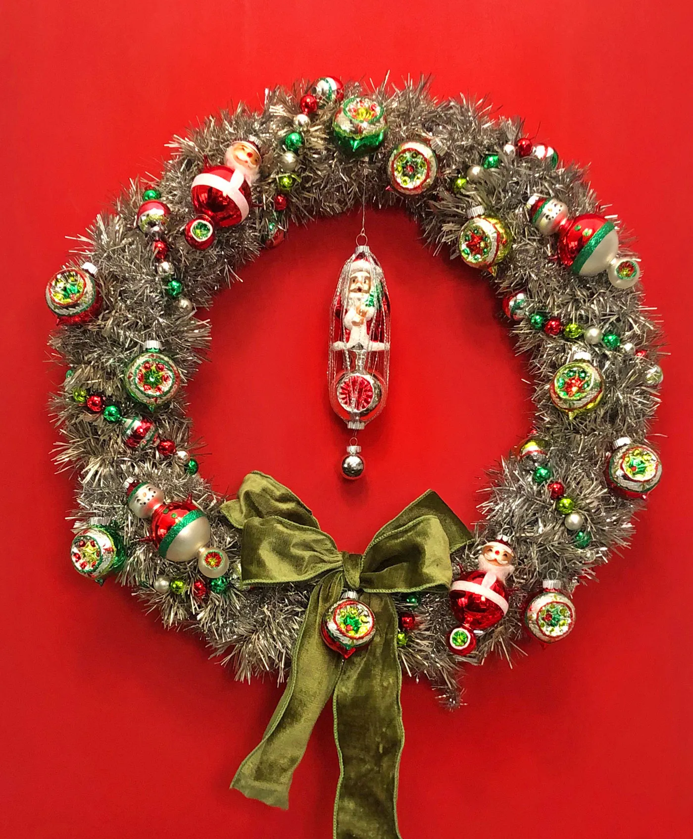 Christmas Garlands Shiny Brite Tinsel Garland DIY Vintage Wreath – Flea  Market Finds: Home And Garden Decorating Ideas By Expert Interior Decorators