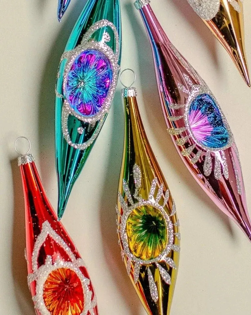 Christmas Icicle rosette Set of 6
