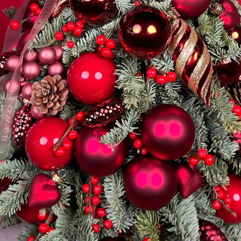 Christmas Table Tree in red tones Scarlet Fir - Delivery in Dubai | Flower  Power UAE