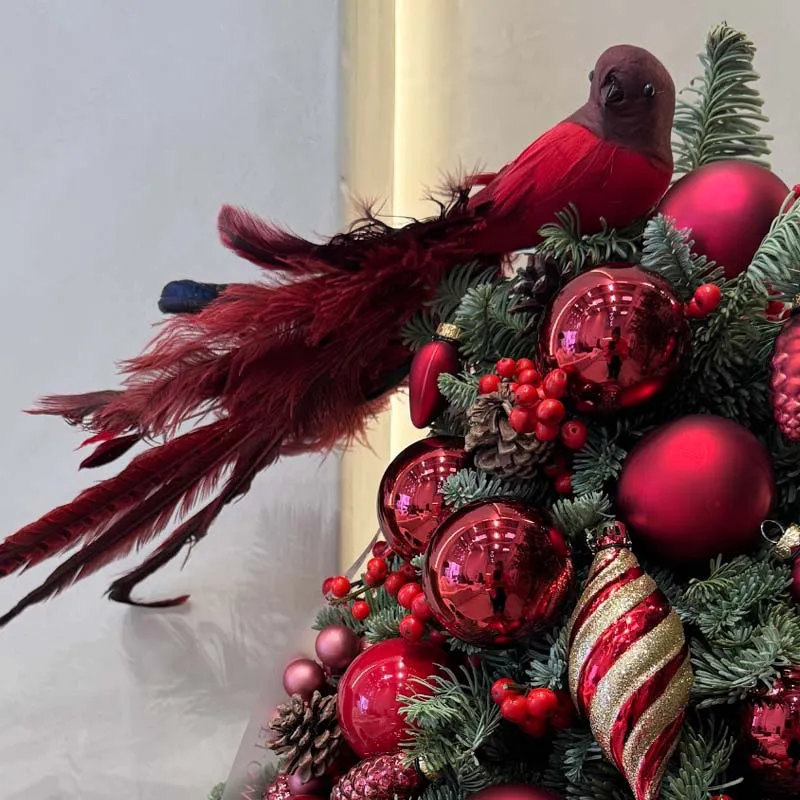 Christmas Table Tree in red tones Scarlet Fir - Delivery in Dubai | Flower  Power UAE