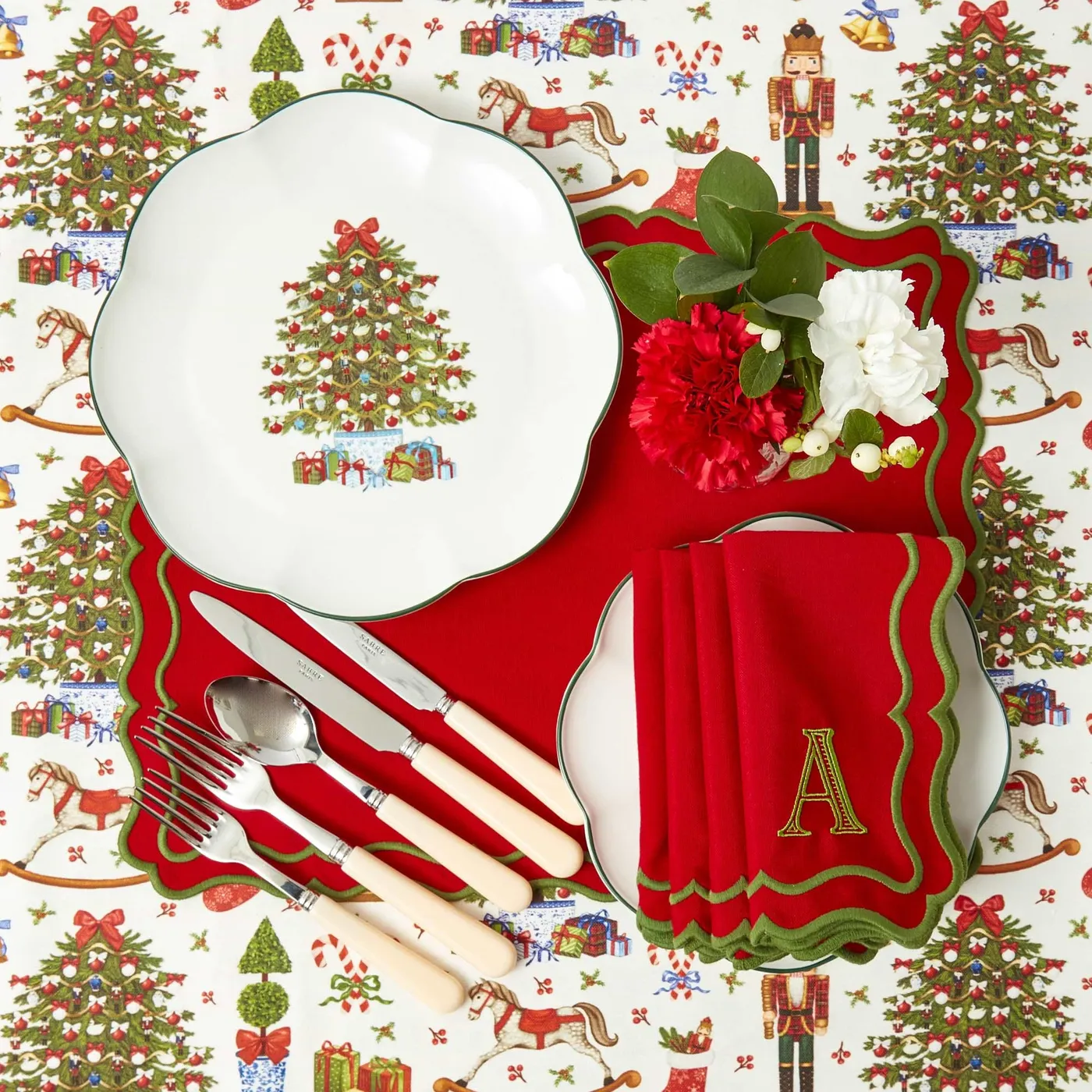 Christmas Tree Dinner Plates, Set of 4 | Mrs. Alice