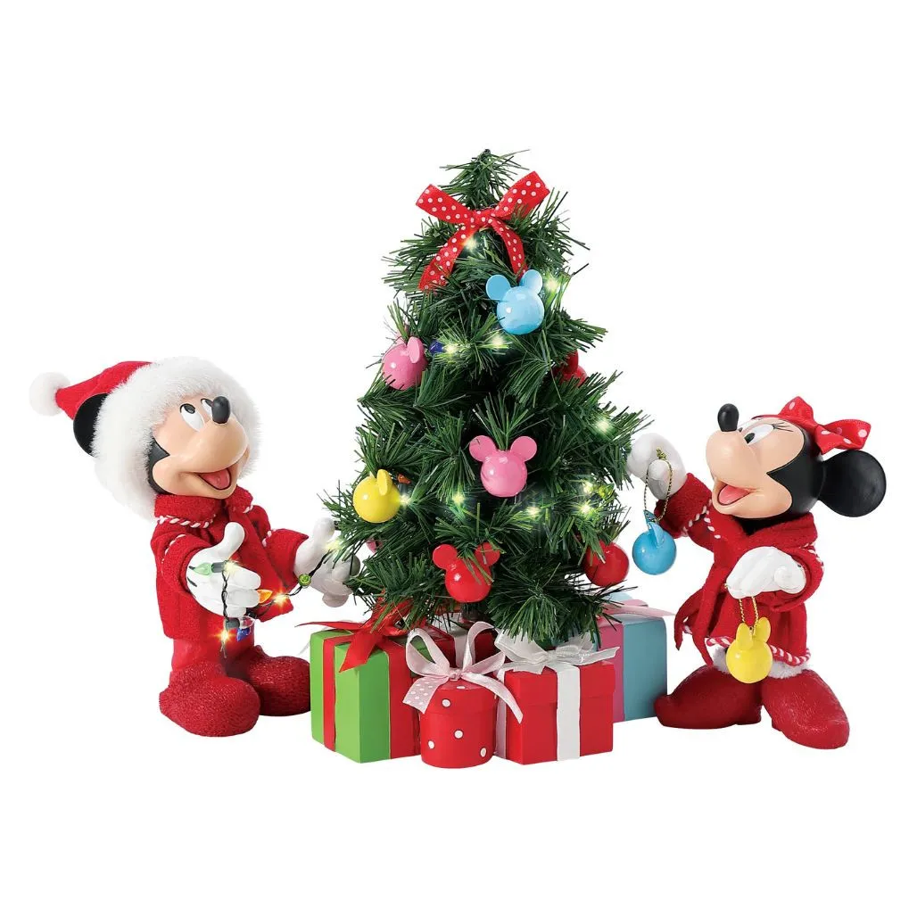 Christmas Tree Disney Dream Ornament Department 56 Possible Dreams Mickey  Minnie Mouse Decorate Tree Figurine